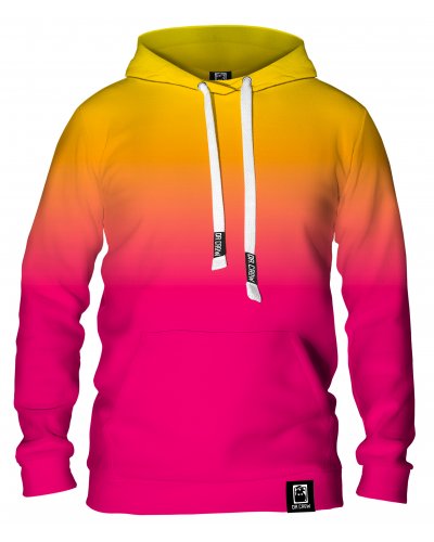 Hoodie with the hood Ombre Yellow Pink