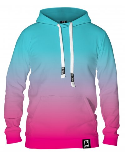Hoodie with the hood Ombre Mint Pink