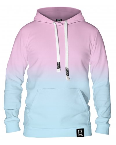 Hoodie with the hood Ombre Blue Pink