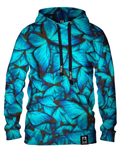 Hoodie with the hood Butterfly Blue