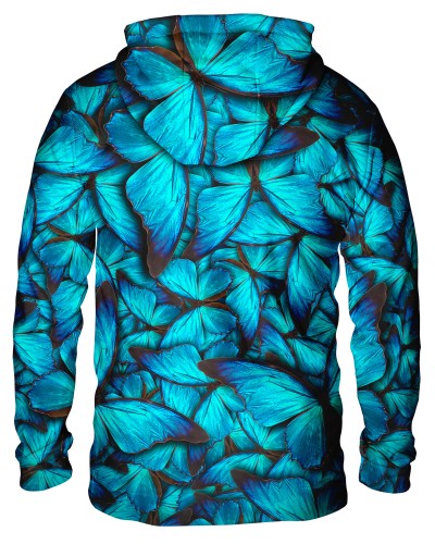 Hoodie with the hood Butterfly Blue