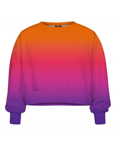 Crop hoodie  Ombre Orange Purple