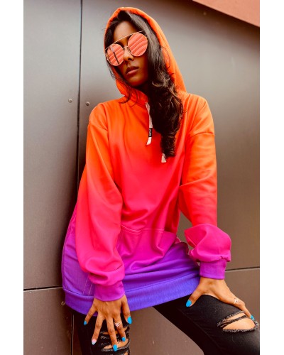 Bluza Oversize Ombre Orange Purple