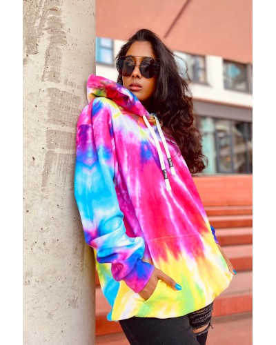 Hoodies Oversize Tie Die Colorful