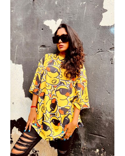 T-Shirt Oversize Ducks Yellow