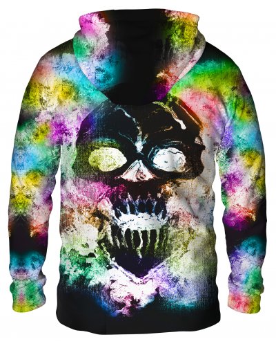 Hoodie with the hood Neon Skull