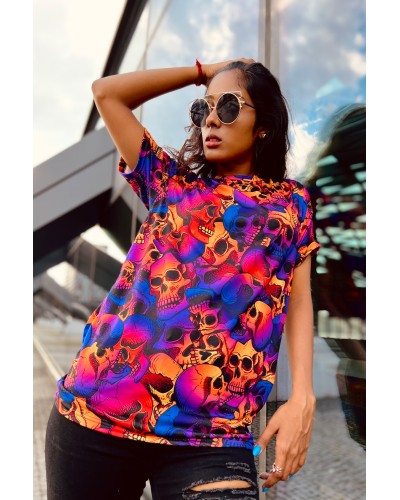 T-Shirt Skulls Ombre