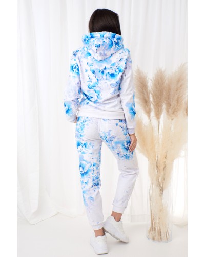 Bluza z kapturem Beautifull Flowers Blue