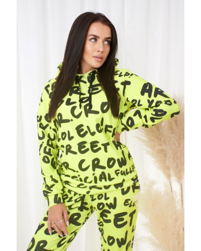 Bluza z kapturem Dr.Crow Neon Yellow