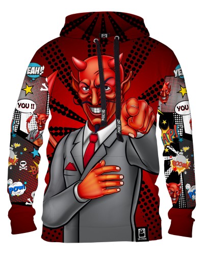 Hoodie with the hood Comic Devil