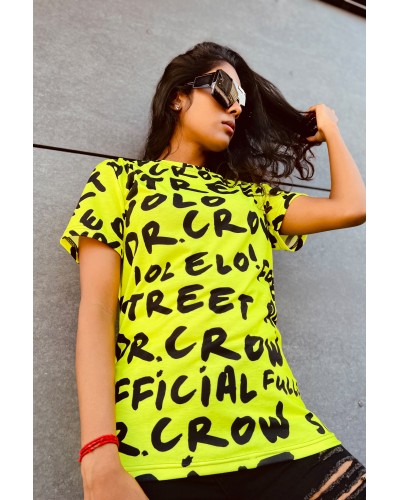 T-Shirt Dr.Crow Neon Yellow