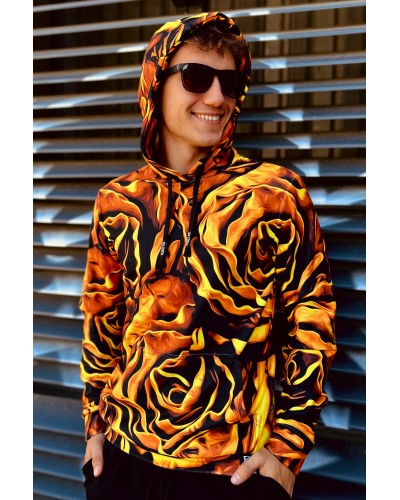 Hoodie with the hood Gold Roses