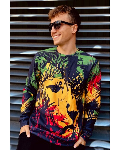 Bluza bez kaptura Rasta Lion