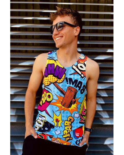 Tank Top Comic Blue