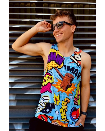 Tank Top Comic Blue