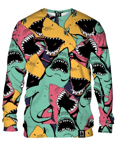 Hoodie without the hood Angry Sharks