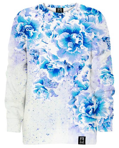 Hoodie without the hood Beautifull Flowers Blue