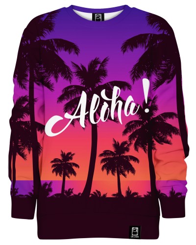 Hoodie without the hood Aloha