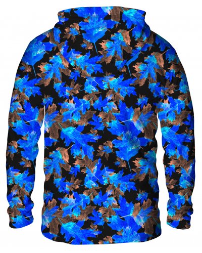 Hoodie with the hood Blue Leaves