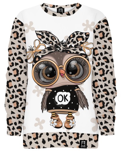 Bluza bez kaptura Cute Fashion Owl