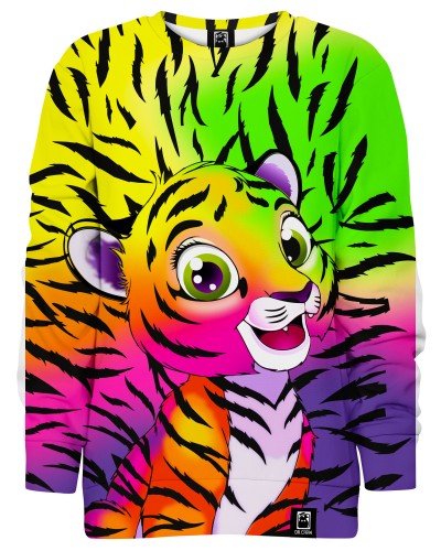 Hoodie without the hood Ombre Tiger