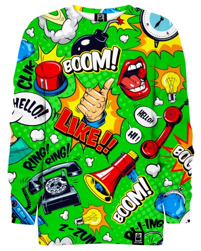 Bluza bez kaptura Comic Green