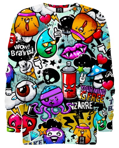 Bluza bez kaptura Graffiti Bizarre