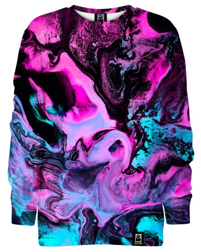 Hoodie without the hood Marble Neon