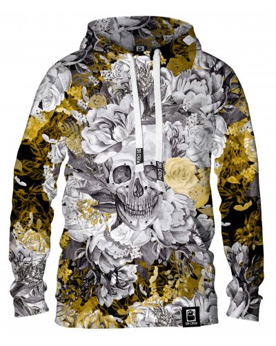 Hoodie with the hood Skull in Flower