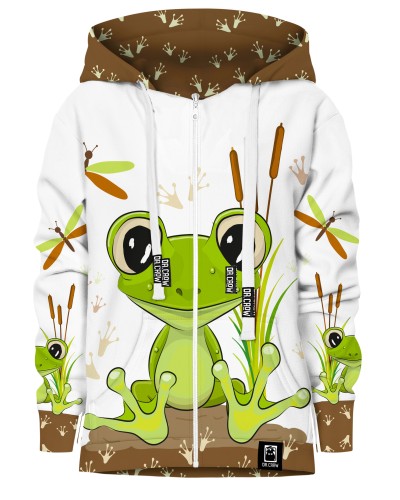 Hoodies zip Cute Frog