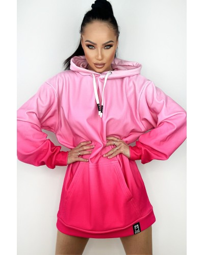 Bluza Oversize Ombre Pink