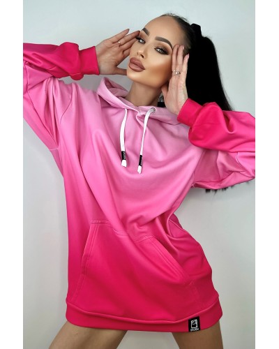 Bluza Oversize Ombre Pink