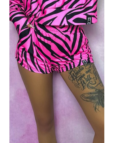 Shorts Zebras Neon Pink