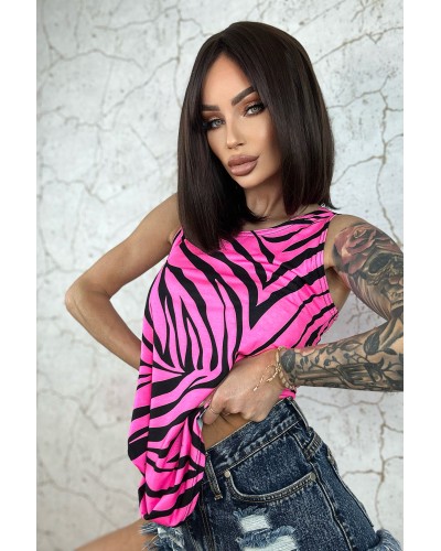 Bokserka Zebras Neon Pink