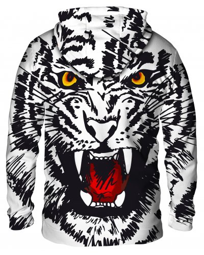 Hoodie with the hood White Tiger