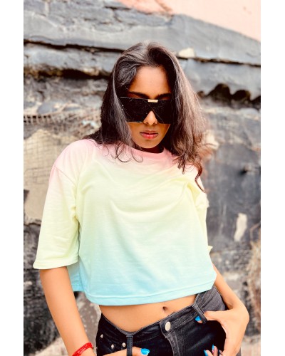 T-shirt Crop Ombre Summer