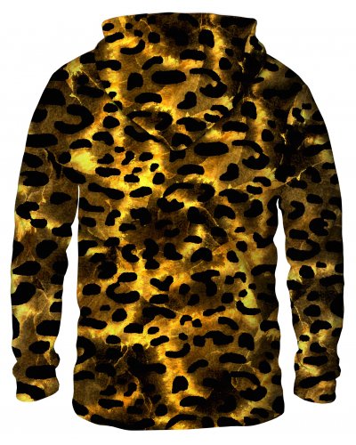 Hoodie with the hood Gold Leopard