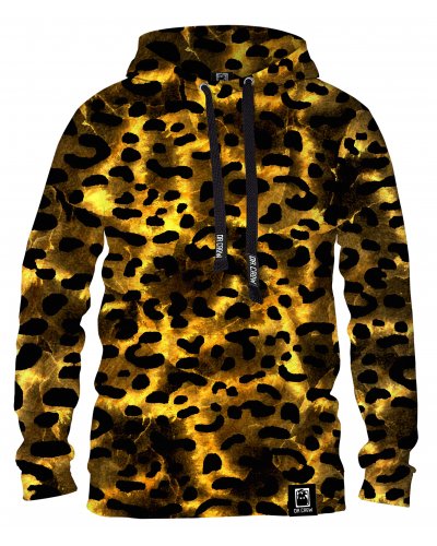 Hoodie with the hood Gold Leopard