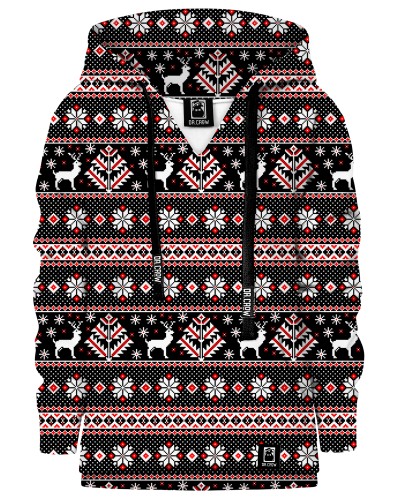 Hoodie with the hood Christmas Jumper Black