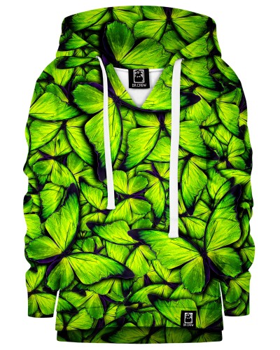 Hoodie with the hood Butterfly Green