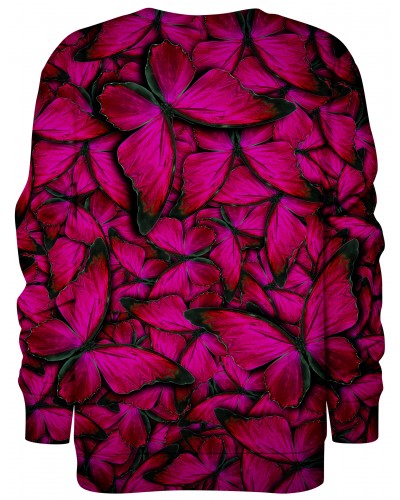 Bluza bez kaptura Butterfly Pink