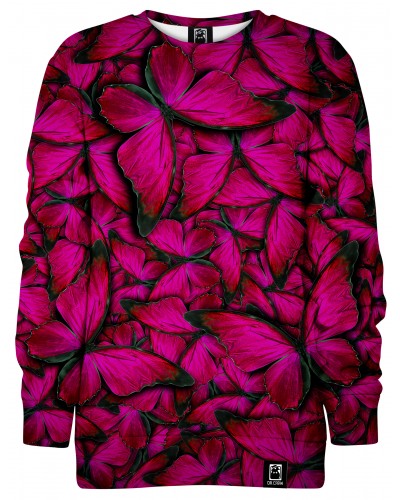 Bluza bez kaptura Butterfly Pink