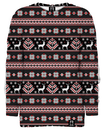 copy of Hoodie without the hood Christmas Jumper Black