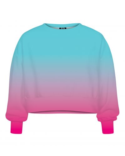 copy of Crop hoodie  Ombre Mint Pink