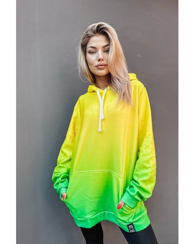 Bluza Oversize Ombre Yellow Green