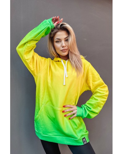 Bluza Oversize Ombre Yellow Green