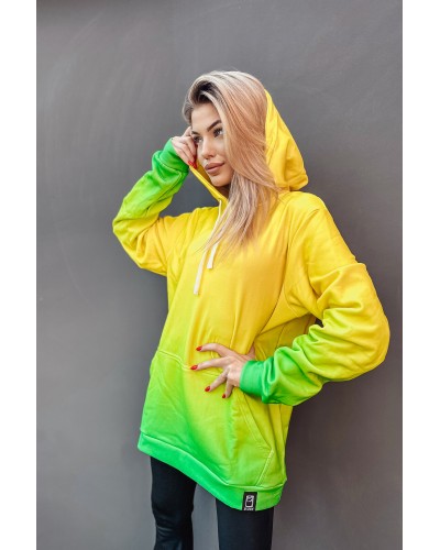 Bluza Oversize Ombre Yellow Green