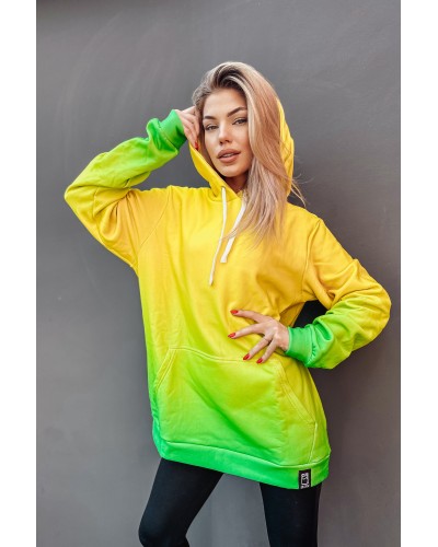 Hoodies Oversize Ombre Yellow Green