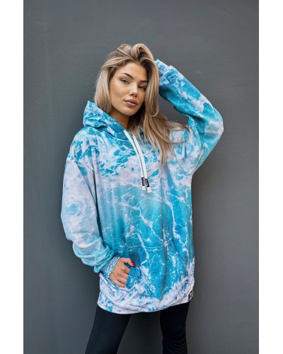 Hoodies Oversize Marble Waves