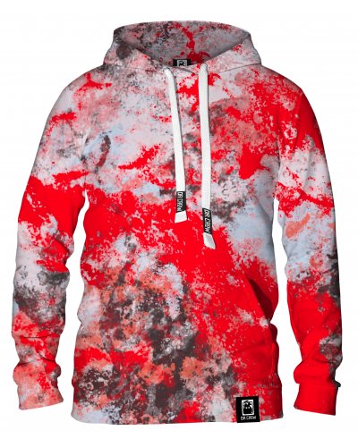 Hoodie with the hood Marble Red